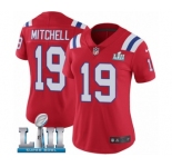 Women's Nike New England Patriots #19 Malcolm Mitchell Red Alternate Vapor Untouchable Limited Player Super Bowl LII NFL Jersey