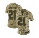 Women's Nike New England Patriots #21 Duron Harmon Limited Camo 2018 Salute to Service NFL Jersey