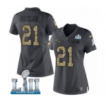 Women's Nike New England Patriots #21 Malcolm Butler Limited Black 2016 Salute to Service Super Bowl LII NFL Jersey