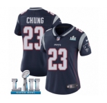 Women's Nike New England Patriots #23 Patrick Chung Navy Blue Team Color Vapor Untouchable Limited Player Super Bowl LII NFL Jersey