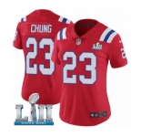 Women's Nike New England Patriots #23 Patrick Chung Red Alternate Vapor Untouchable Limited Player Super Bowl LII NFL Jersey