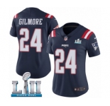 Women's Nike New England Patriots #24 Stephon Gilmore Limited Navy Blue Rush Vapor Untouchable Super Bowl LII NFL Jersey