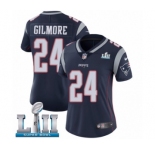 Women's Nike New England Patriots #24 Stephon Gilmore Navy Blue Team Color Vapor Untouchable Limited Player Super Bowl LII NFL Jersey
