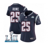 Women's Nike New England Patriots #25 Eric Rowe Navy Blue Team Color Vapor Untouchable Limited Player Super Bowl LII NFL Jersey