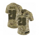 Women's Nike New England Patriots #28 James White Limited Camo 2018 Salute to Service NFL Jersey