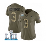 Women's Nike New England Patriots #3 Stephen Gostkowski Limited Olive-Camo 2017 Salute to Service Super Bowl LII NFL Jersey
