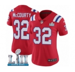 Women's Nike New England Patriots #32 Devin McCourty Red Alternate Vapor Untouchable Limited Player Super Bowl LII NFL Jersey