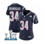 Women's Nike New England Patriots #34 Rex Burkhead Navy Blue Team Color Vapor Untouchable Limited Player Super Bowl LII NFL Jersey