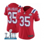 Women's Nike New England Patriots #35 Mike Gillislee Red Alternate Vapor Untouchable Limited Player Super Bowl LII NFL Jersey