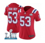 Women's Nike New England Patriots #53 Kyle Van Noy Red Alternate Vapor Untouchable Limited Player Super Bowl LII NFL Jersey