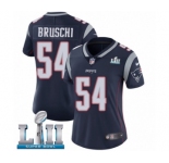 Women's Nike New England Patriots #54 Tedy Bruschi Navy Blue Team Color Vapor Untouchable Limited Player Super Bowl LII NFL Jersey