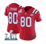 Women's Nike New England Patriots #80 Irving Fryar Red Alternate Vapor Untouchable Limited Player Super Bowl LII NFL Jersey