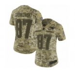 Women's Nike New England Patriots #87 Rob Gronkowski Limited Camo 2018 Salute to Service NFL Jersey