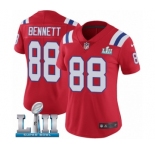 Women's Nike New England Patriots #88 Martellus Bennett Red Alternate Vapor Untouchable Limited Player Super Bowl LII NFL Jersey