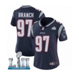 Women's Nike New England Patriots #97 Alan Branch Navy Blue Team Color Vapor Untouchable Limited Player Super Bowl LII NFL Jersey