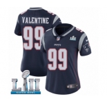 Women's Nike New England Patriots #99 Vincent Valentine Navy Blue Team Color Vapor Untouchable Limited Player Super Bowl LII NFL Jersey
