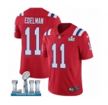 Youth Nike New England Patriots #11 Julian Edelman Red Alternate Vapor Untouchable Limited Player Super Bowl LII NFL Jersey