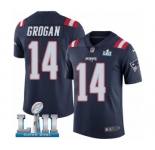 Youth Nike New England Patriots #14 Steve Grogan Limited Navy Blue Rush Vapor Untouchable Super Bowl LII NFL Jersey