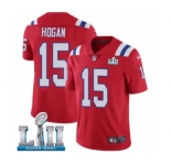 Youth Nike New England Patriots #15 Chris Hogan Red Alternate Vapor Untouchable Limited Player Super Bowl LII NFL Jersey