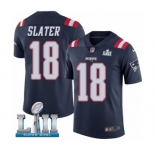 Youth Nike New England Patriots #18 Matthew Slater Limited Navy Blue Rush Vapor Untouchable Super Bowl LII NFL Jersey