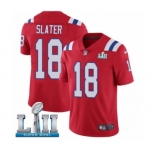 Youth Nike New England Patriots #18 Matthew Slater Red Alternate Vapor Untouchable Limited Player Super Bowl LII NFL Jersey