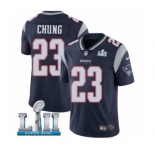 Youth Nike New England Patriots #23 Patrick Chung Navy Blue Team Color Vapor Untouchable Limited Player Super Bowl LII NFL Jersey