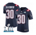Youth Nike New England Patriots #30 Duron Harmon Limited Navy Blue Rush Vapor Untouchable Super Bowl LII NFL Jersey