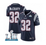 Youth Nike New England Patriots #32 Devin McCourty Navy Blue Team Color Vapor Untouchable Limited Player Super Bowl LII NFL Jersey