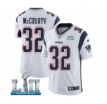 Youth Nike New England Patriots #32 Devin McCourty White Vapor Untouchable Limited Player Super Bowl LII NFL Jersey