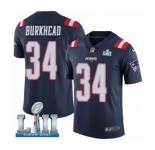 Youth Nike New England Patriots #34 Rex Burkhead Limited Navy Blue Rush Vapor Untouchable Super Bowl LII NFL Jersey