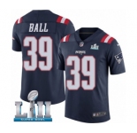 Youth Nike New England Patriots #39 Montee Ball Limited Navy Blue Rush Vapor Untouchable Super Bowl LII NFL Jersey