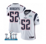 Youth Nike New England Patriots #52 Elandon Roberts White Vapor Untouchable Limited Player Super Bowl LII NFL Jersey