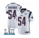 Youth Nike New England Patriots #54 Dont'a Hightower White Vapor Untouchable Limited Player Super Bowl LII NFL Jersey