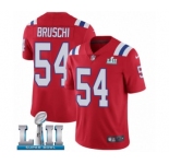 Youth Nike New England Patriots #54 Tedy Bruschi Red Alternate Vapor Untouchable Limited Player Super Bowl LII NFL Jersey