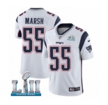 Youth Nike New England Patriots #55 Cassius Marsh White Vapor Untouchable Limited Player Super Bowl LII NFL Jersey