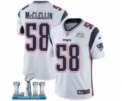 Youth Nike New England Patriots #58 Shea McClellin White Vapor Untouchable Limited Player Super Bowl LII NFL Jersey
