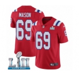 Youth Nike New England Patriots #69 Shaq Mason Red Alternate Vapor Untouchable Limited Player Super Bowl LII NFL Jersey