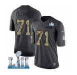 Youth Nike New England Patriots #71 Cameron Fleming Limited Black 2016 Salute to Service Super Bowl LII NFL Jersey