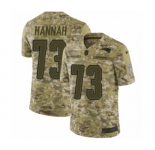 Youth Nike New England Patriots #73 John Hannah Limited Camo 2018 Salute to Service NFL Jersey