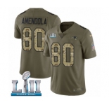 Youth Nike New England Patriots #80 Danny Amendola Limited Olive-Camo 2017 Salute to Service Super Bowl LII NFL Jersey