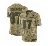 Youth Nike New England Patriots #87 Rob Gronkowski Limited Camo 2018 Salute to Service NFL Jersey