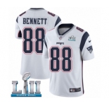 Youth Nike New England Patriots #88 Martellus Bennett White Vapor Untouchable Limited Player Super Bowl LII NFL Jersey