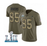 Youth Nike New England Patriots #95 Derek Rivers Limited Olive-Camo 2017 Salute to Service Super Bowl LII NFL Jersey