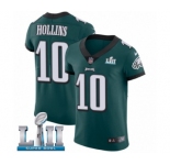 Men's Nike Philadelphia Eagles #10 Mack Hollins Midnight Green Team Color Vapor Untouchable Elite Player Super Bowl LII NFL Jersey