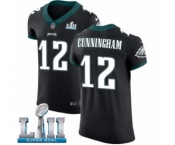 Men's Nike Philadelphia Eagles #12 Randall Cunningham Black Vapor Untouchable Elite Player Super Bowl LII NFL Jersey