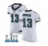 Men's Nike Philadelphia Eagles #13 Nelson Agholor White Vapor Untouchable Elite Player Super Bowl LII NFL Jersey