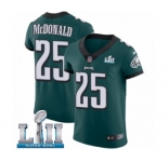 Men's Nike Philadelphia Eagles #25 Tommy McDonald Midnight Green Team Color Vapor Untouchable Elite Player Super Bowl LII NFL Jersey