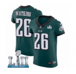 Men's Nike Philadelphia Eagles #26 Jaylen Watkins Midnight Green Team Color Vapor Untouchable Elite Player Super Bowl LII NFL Jersey