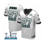 Men's Nike Philadelphia Eagles #27 Malcolm Jenkins Elite White Road Drift Fashion Super Bowl LII NFL Jersey