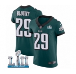 Men's Nike Philadelphia Eagles #29 LeGarrette Blount Midnight Green Team Color Vapor Untouchable Elite Player Super Bowl LII NFL Jersey